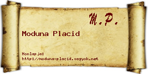 Moduna Placid névjegykártya